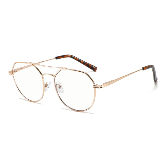 Gafas Metal Dorado Anti Luz Azul