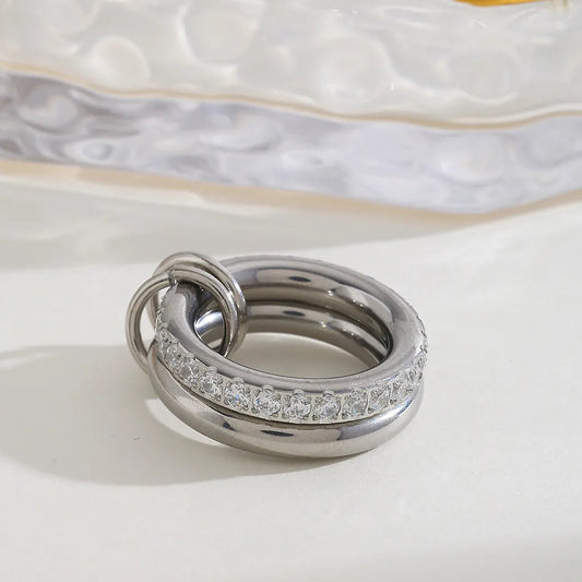 Anillo Doble Acero Inoxidable