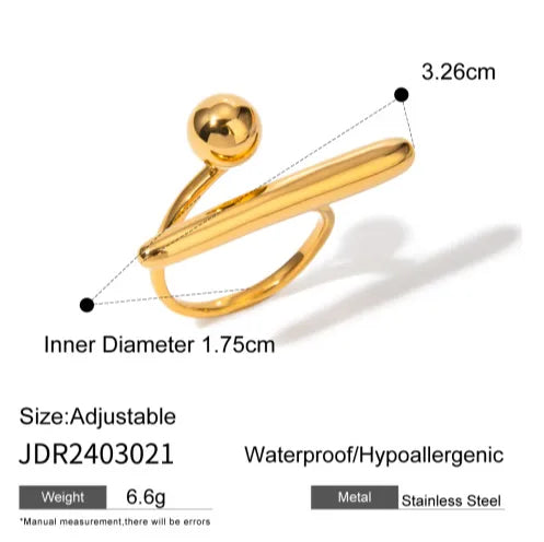 Anillo Bola Línea Acero Inoxidable