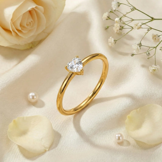 Anillo Corazón Acero Inoxidable