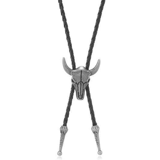 Corbata Cráneo Vaca Cuero