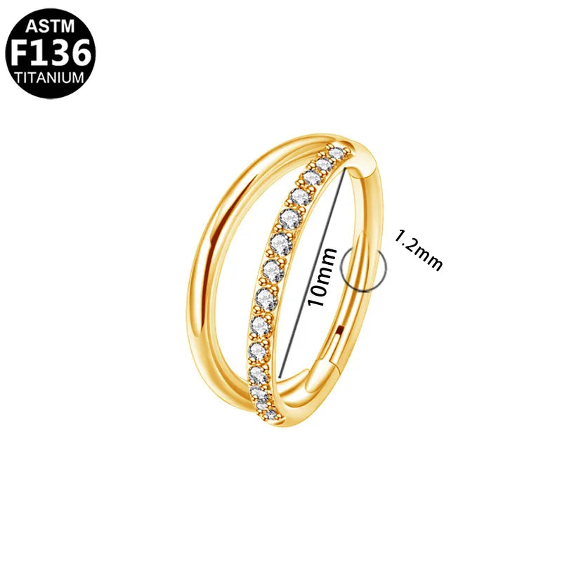 Piercing Dorado Titanio