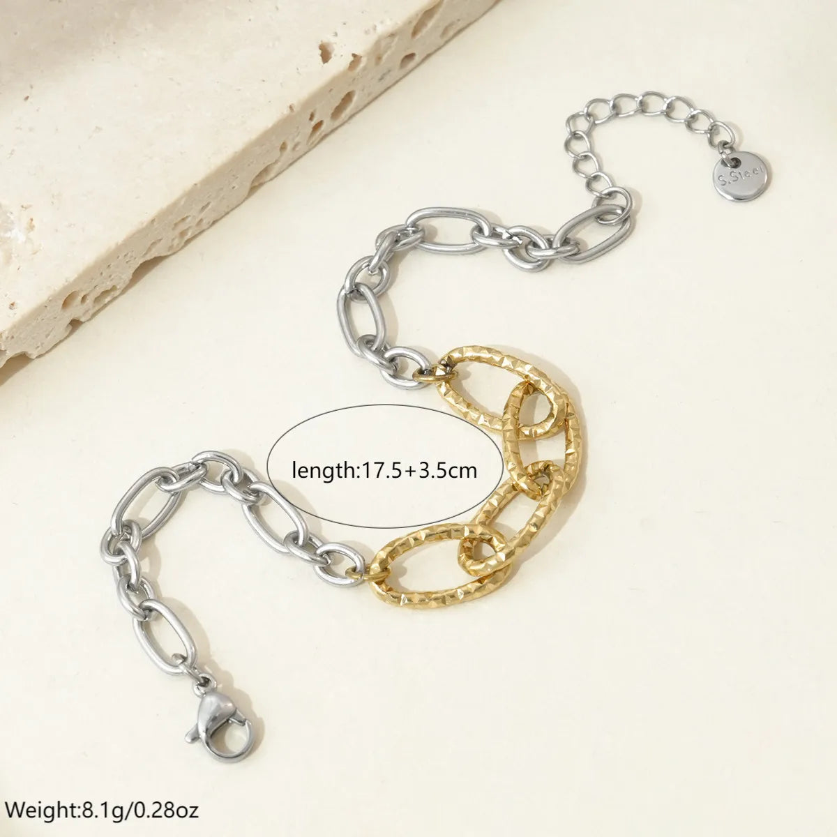 Pulsera Bicolor Acero Inoxidable