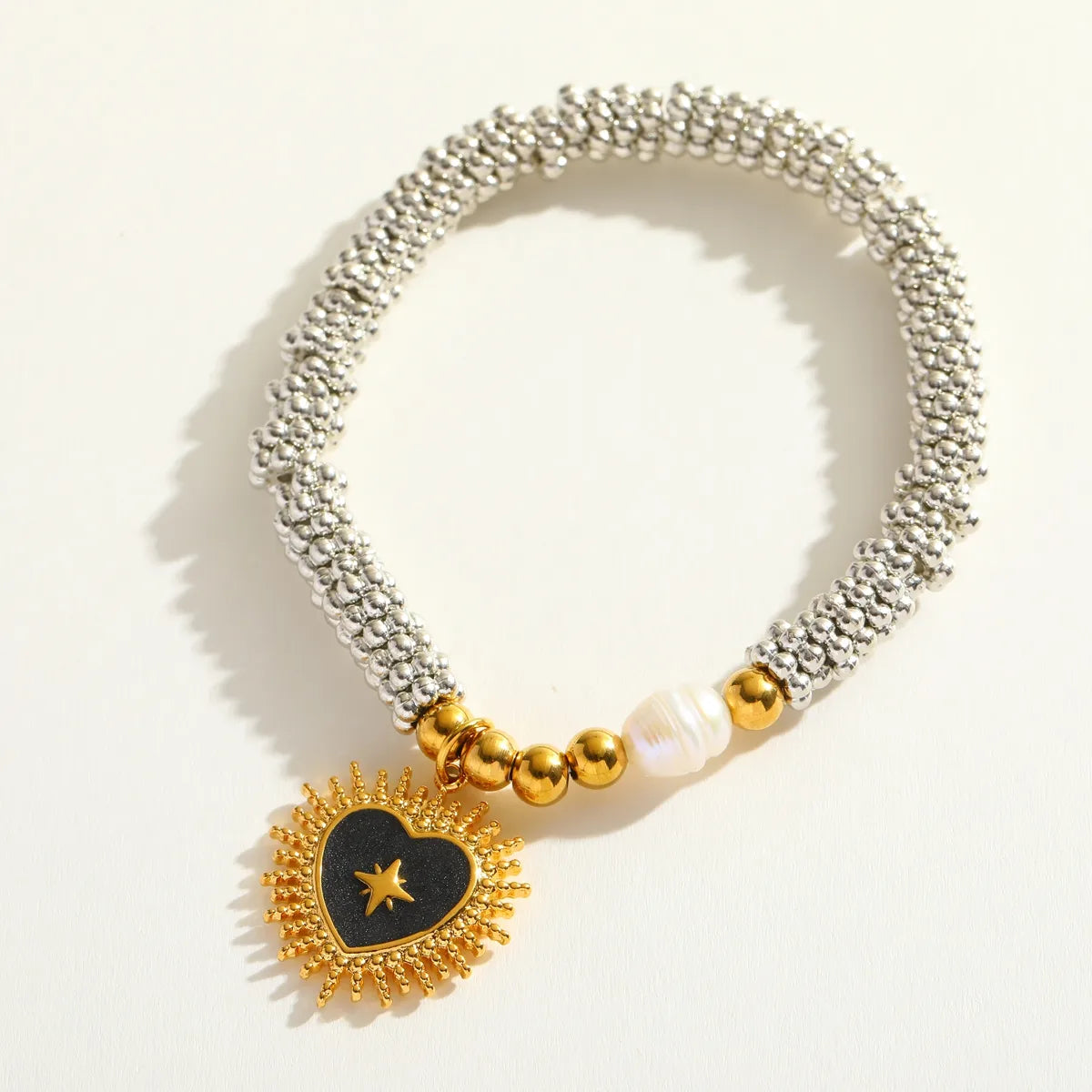 Pulsera Ajustable Corazón Negro