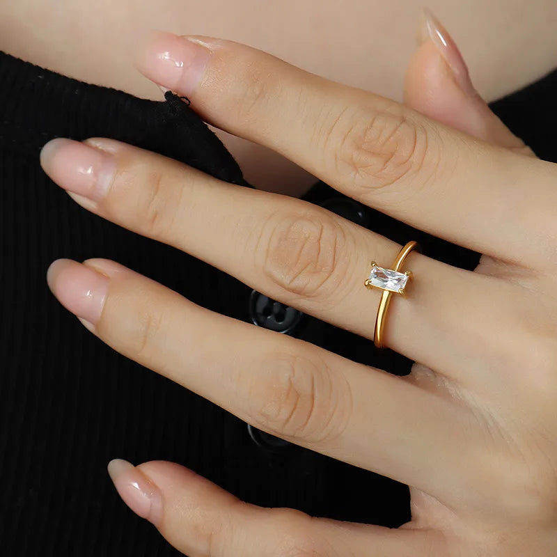 Anillo Rectangular Acero Inoxidable