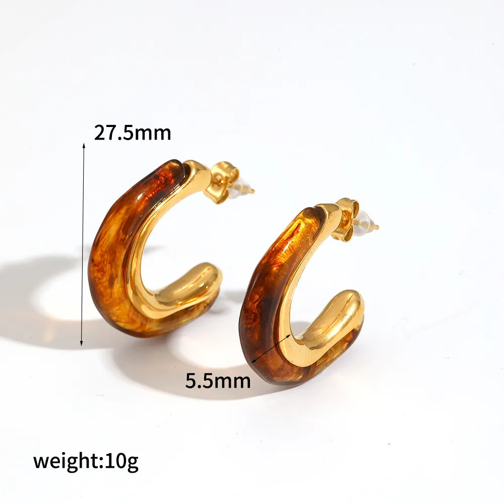 Aretes Café Acero Inoxidable