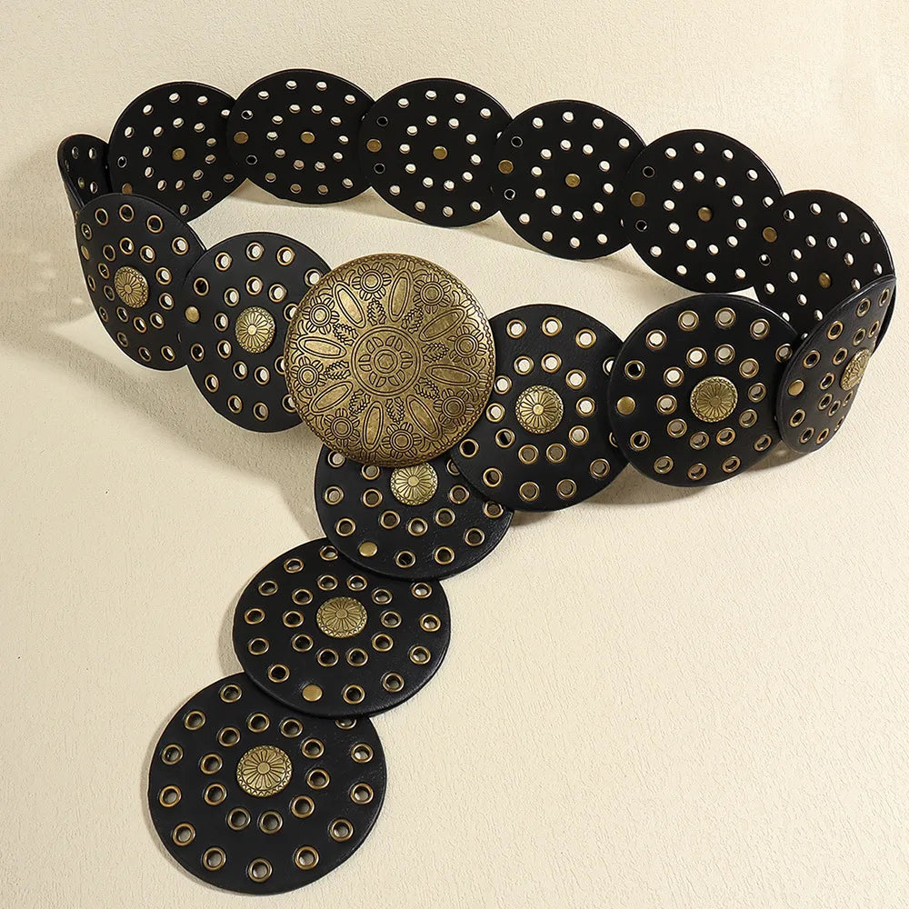Cinto Negro Bronce Ruedas