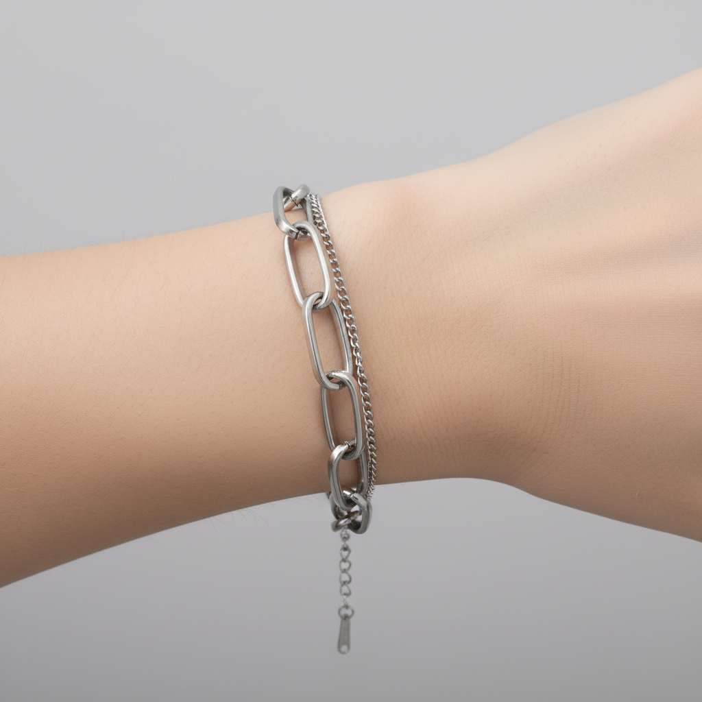Pulsera Doble Acero Inoxidable