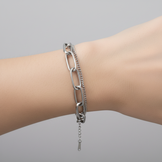 Pulsera Doble Acero Inoxidable