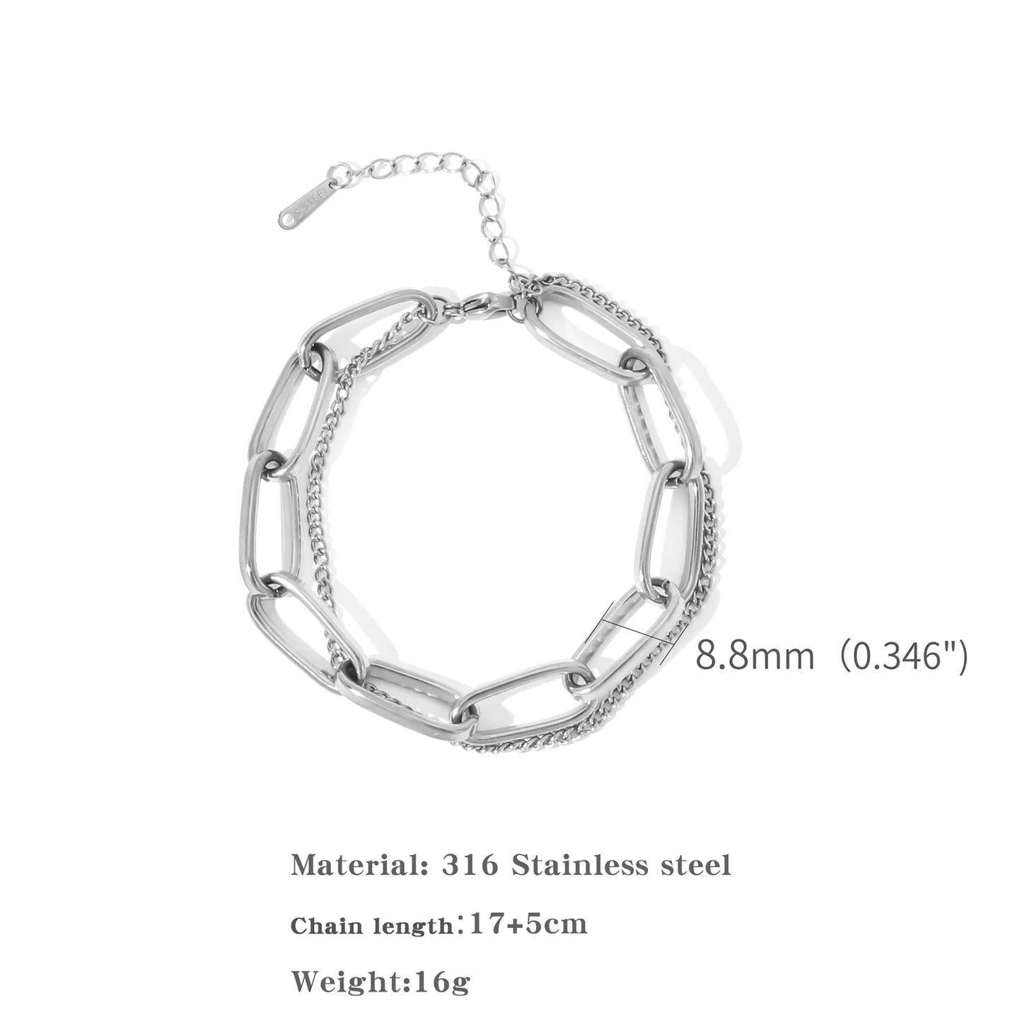 Pulsera Doble Acero Inoxidable