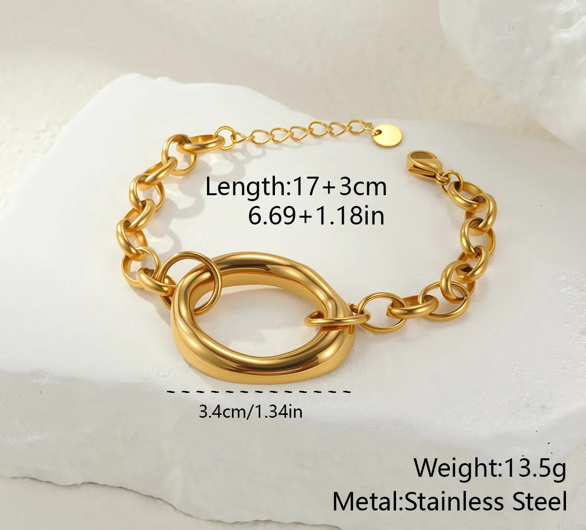Pulsera Ovalo Acero Inoxidable 304