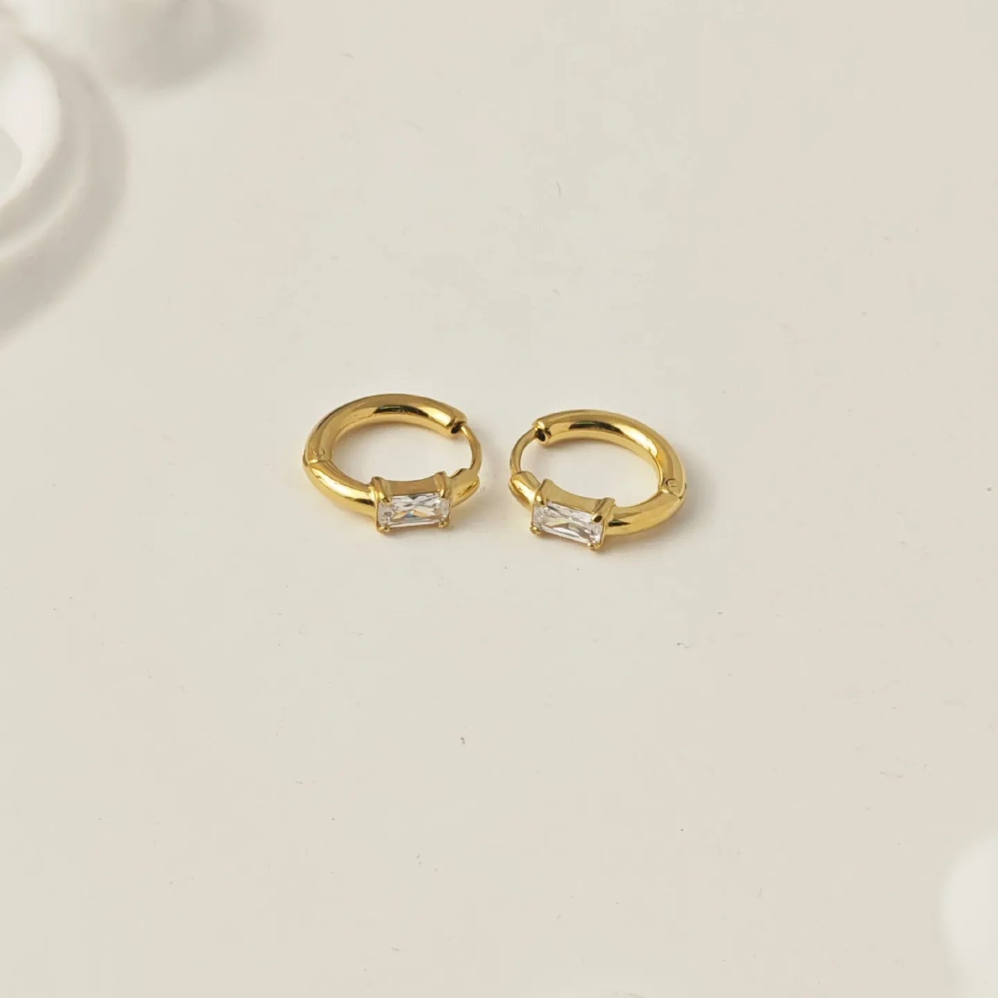 Aretes Zirconia Acero Inoxidable