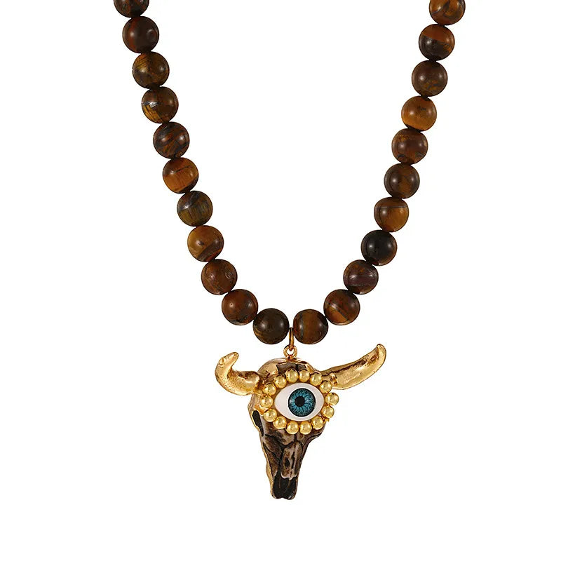 Collar Cabeza Vaca Resina