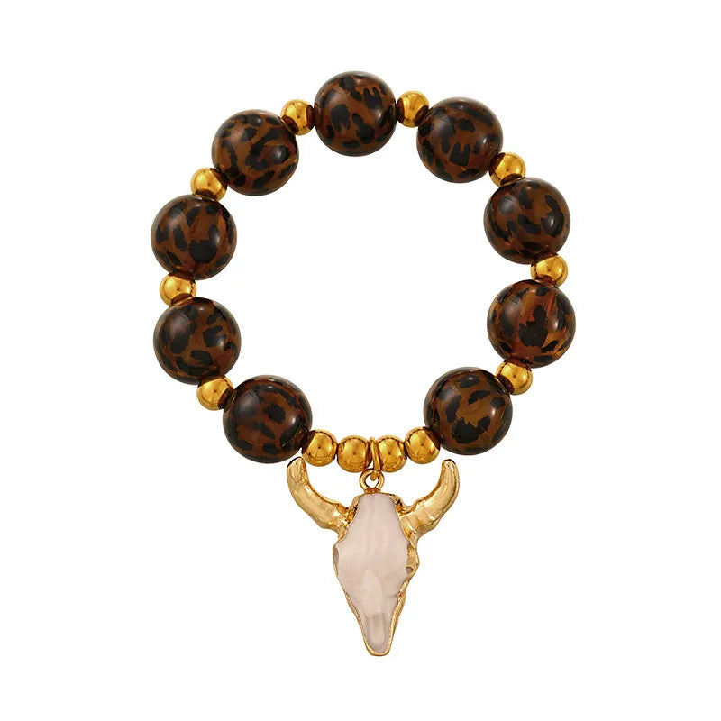 Pulsera Cabeza Ajustable Vidrio Acero