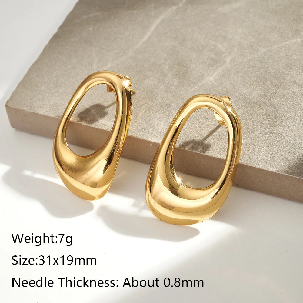 Aretes Dorados Acero Inoxidable
