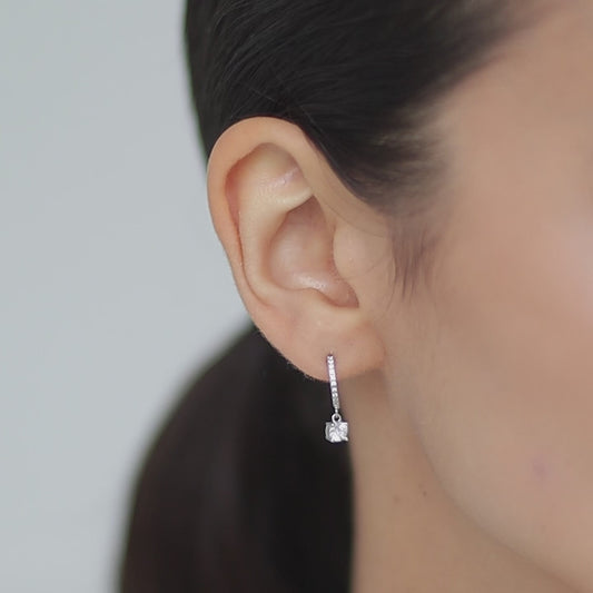 Aretes Zirconias Plata Esterlina