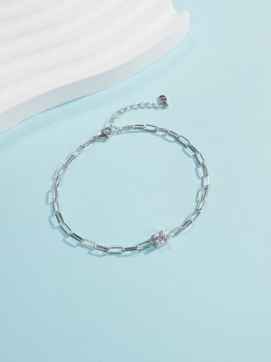 Pulsera Moissanita Plata De Ley 925