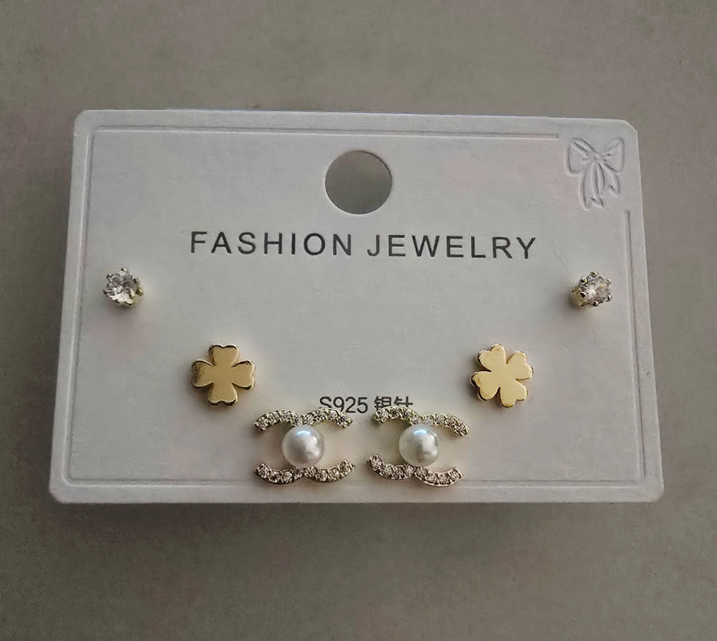 Set Aretes Perla Plata De Ley