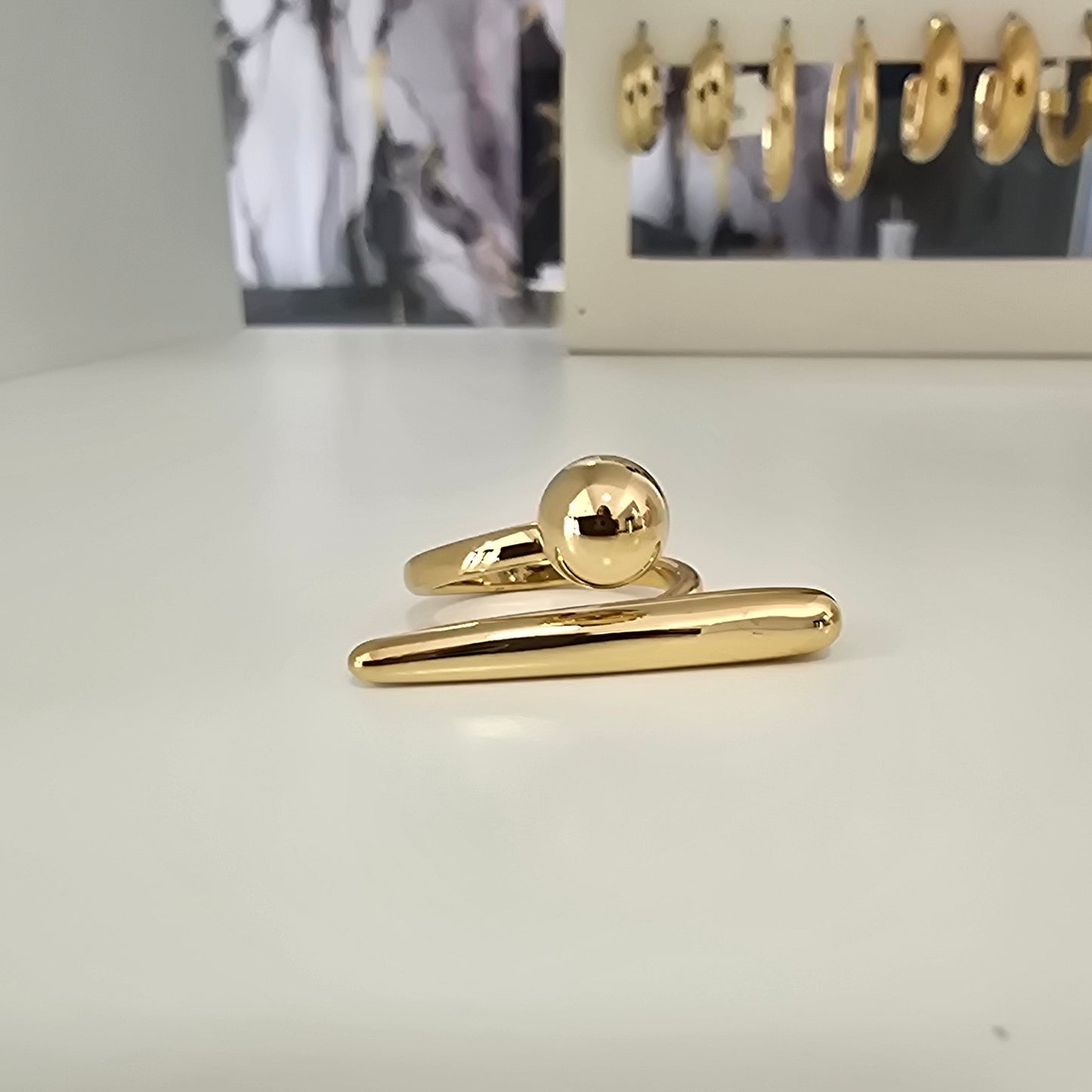 Anillo Bola Línea Acero Inoxidable