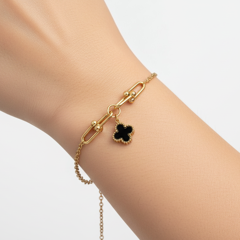 Pulsera Trébol Acero Inoxidable