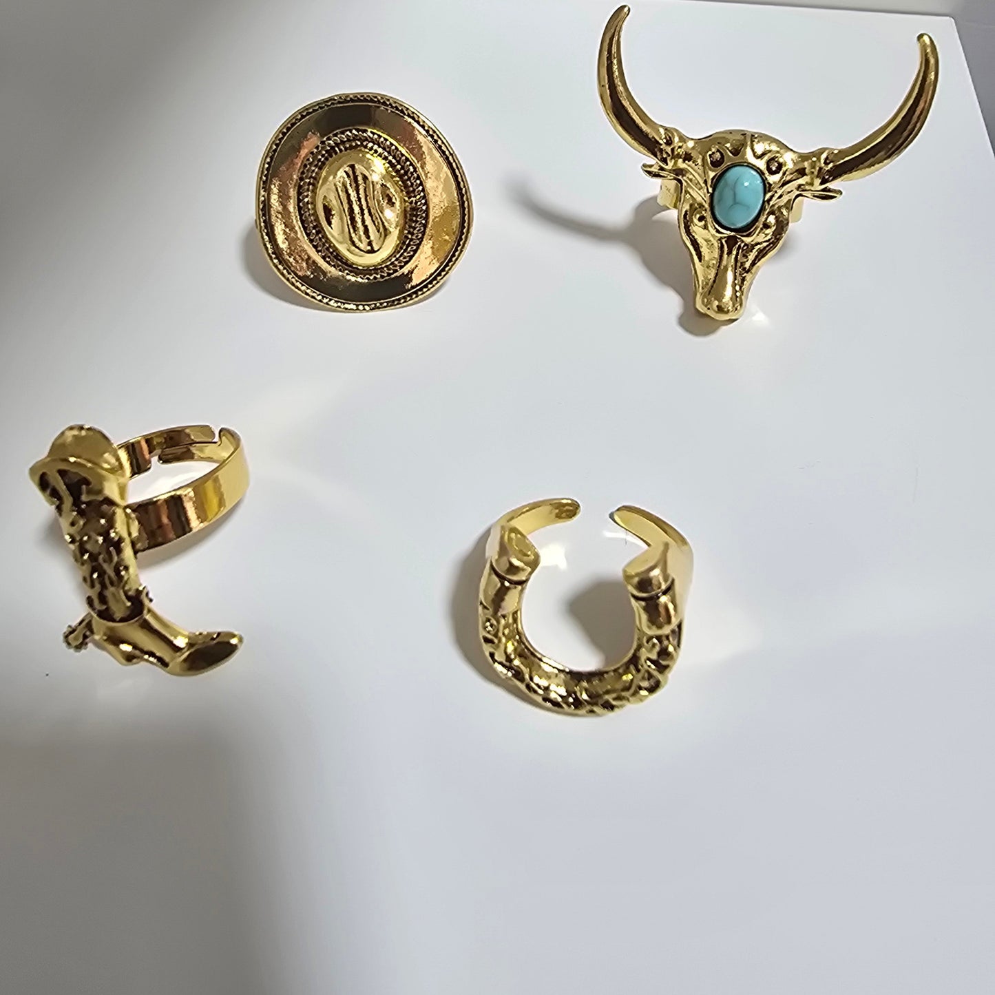 Set Anillos Abiertos Vaqueros Aleación