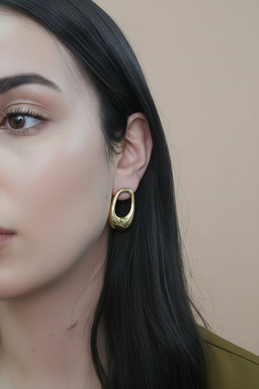 Aretes Dorados Acero Inoxidable