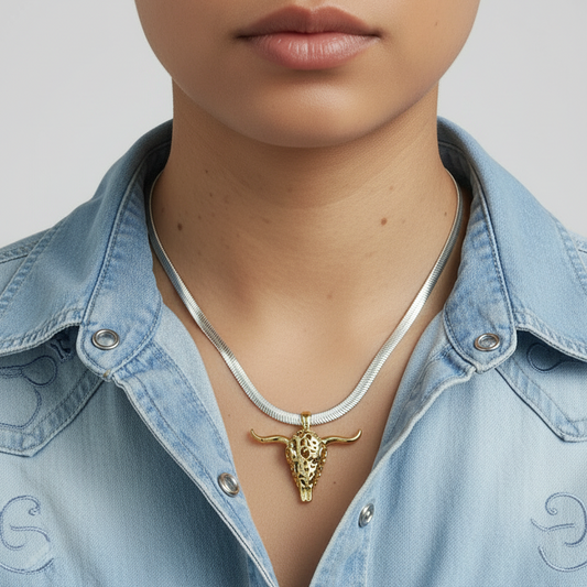 Collar Cabeza Toro Acero Titanio