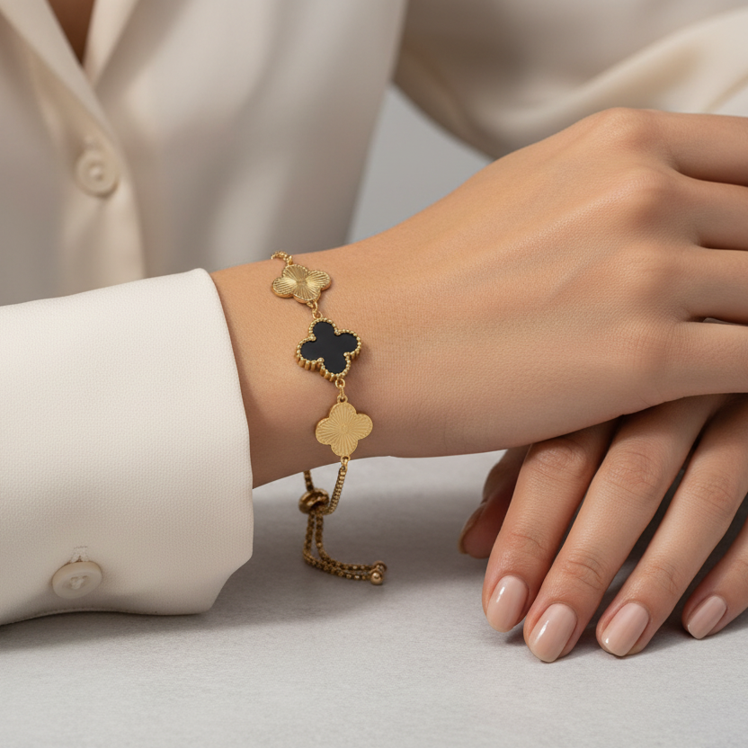 Pulsera Trébol Acero Inoxidable