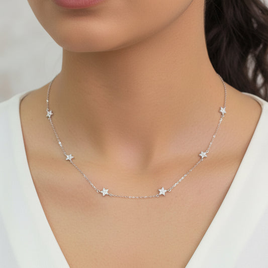 Collar Estrellas Plata 925
