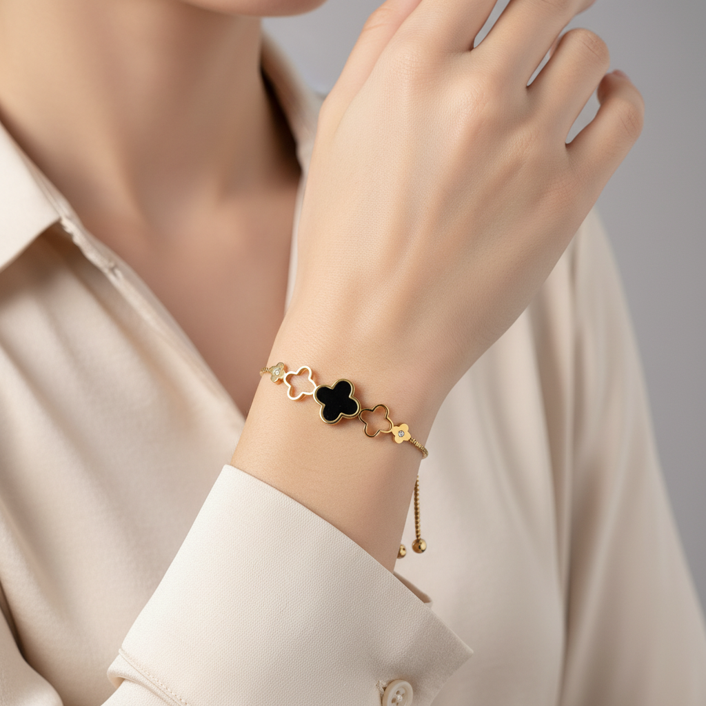 Pulsera Trébol Acero Inoxidable