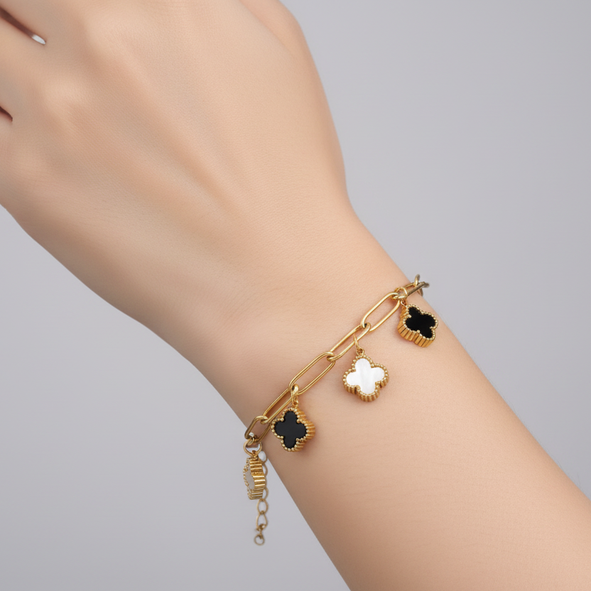 Pulsera Trébol Acero Inoxidable