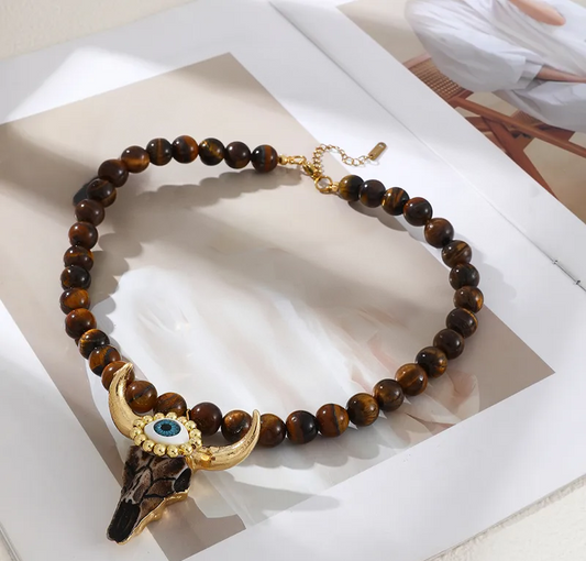 Collar Cabeza Vaca Resina