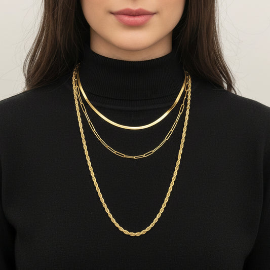Collar Triple Acero Inoxidable