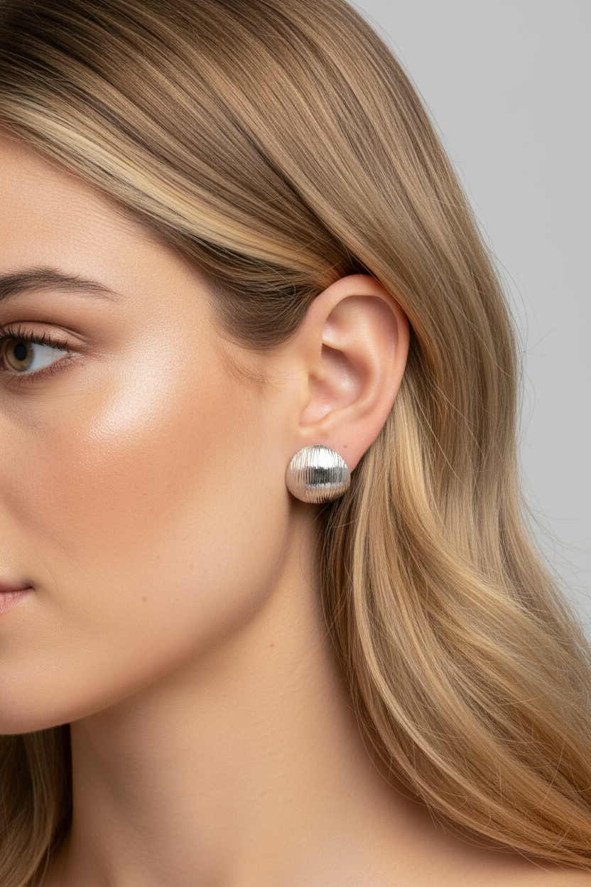 Aretes Rayas Acero Inoxidable