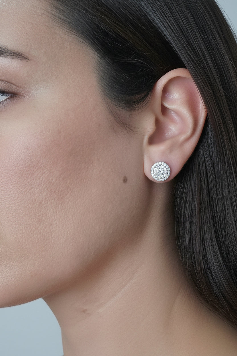 Aretes Zirconias Dorado Cobre