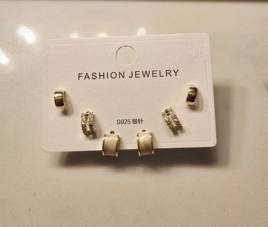 Set Aretes Circón Plata De Ley