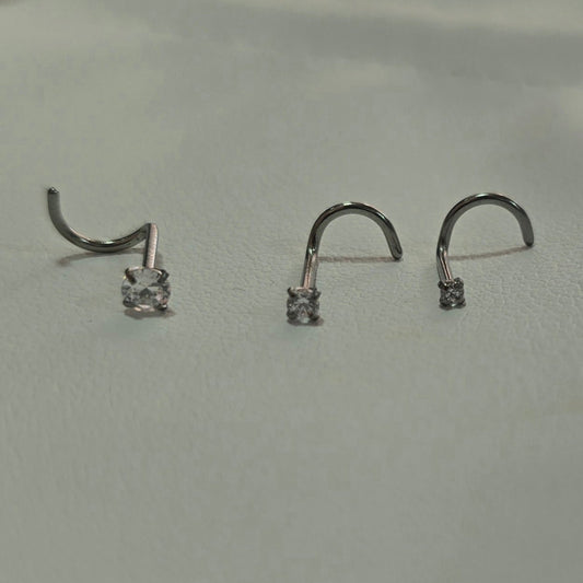 Set Piercing Nariz Acero Inoxidable
