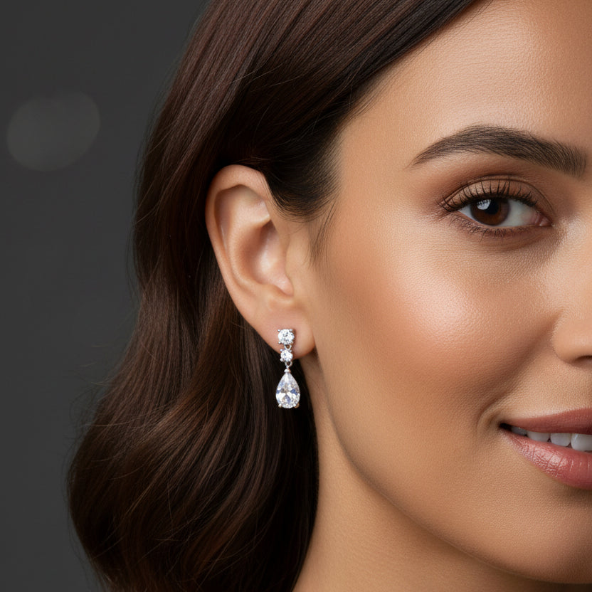 Aretes Gota Fiesta Cobre