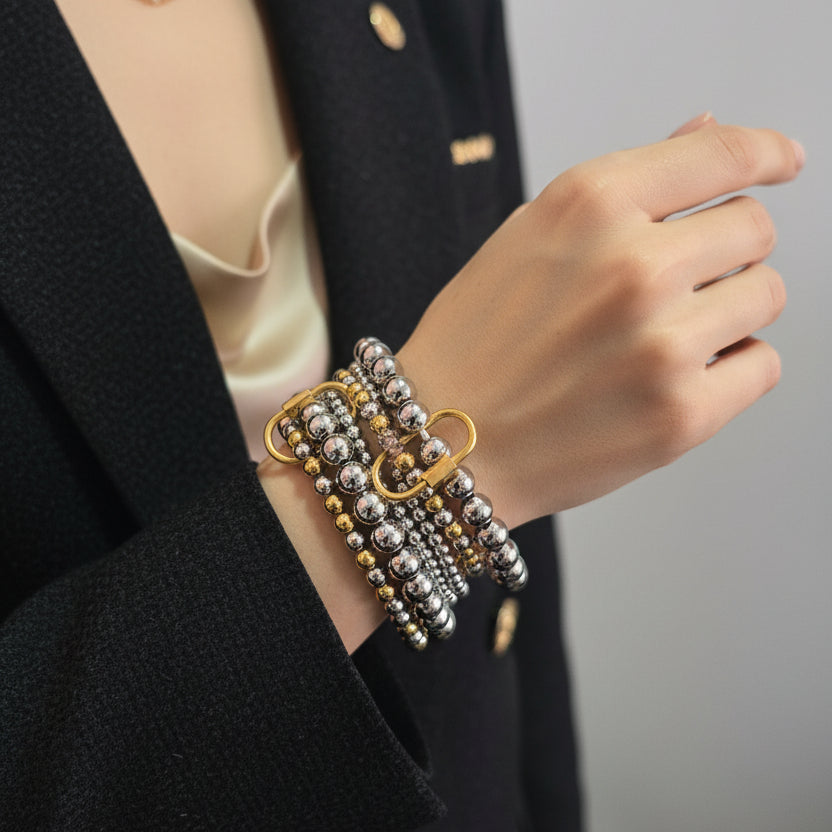 Pulsera Triple Elástica Acero Inoxidable