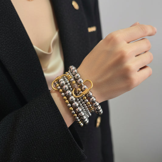 Pulsera Triple Elástica Acero Inoxidable