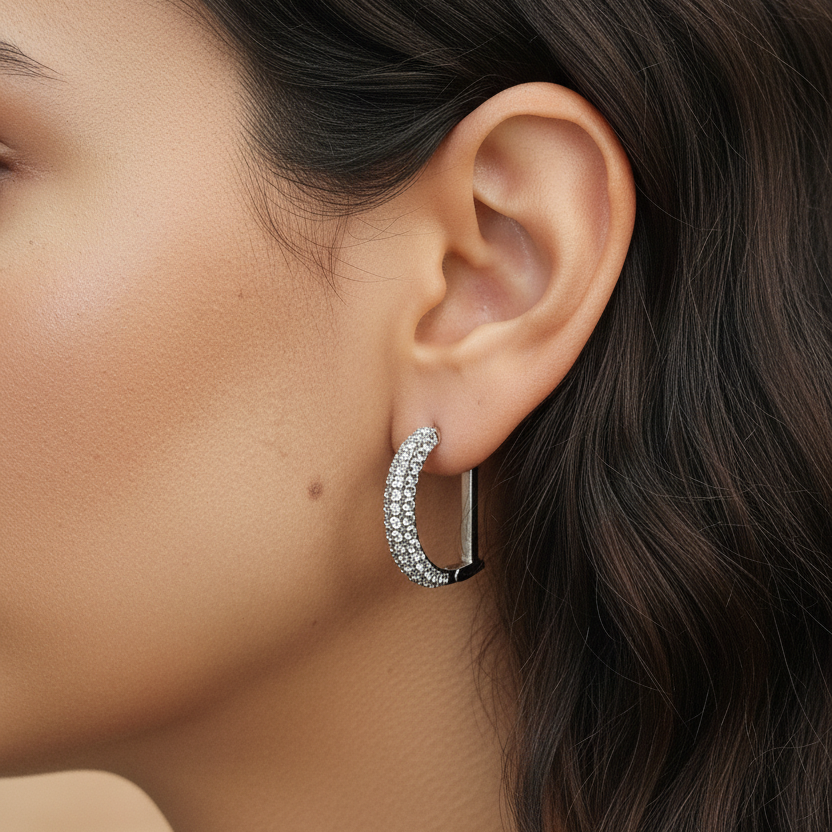 Aretes D Circón Cobre