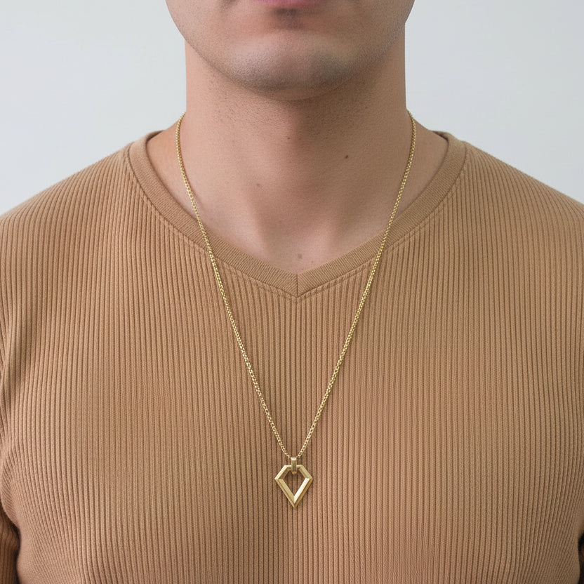 Collar Geométrico Acero Inoxidable