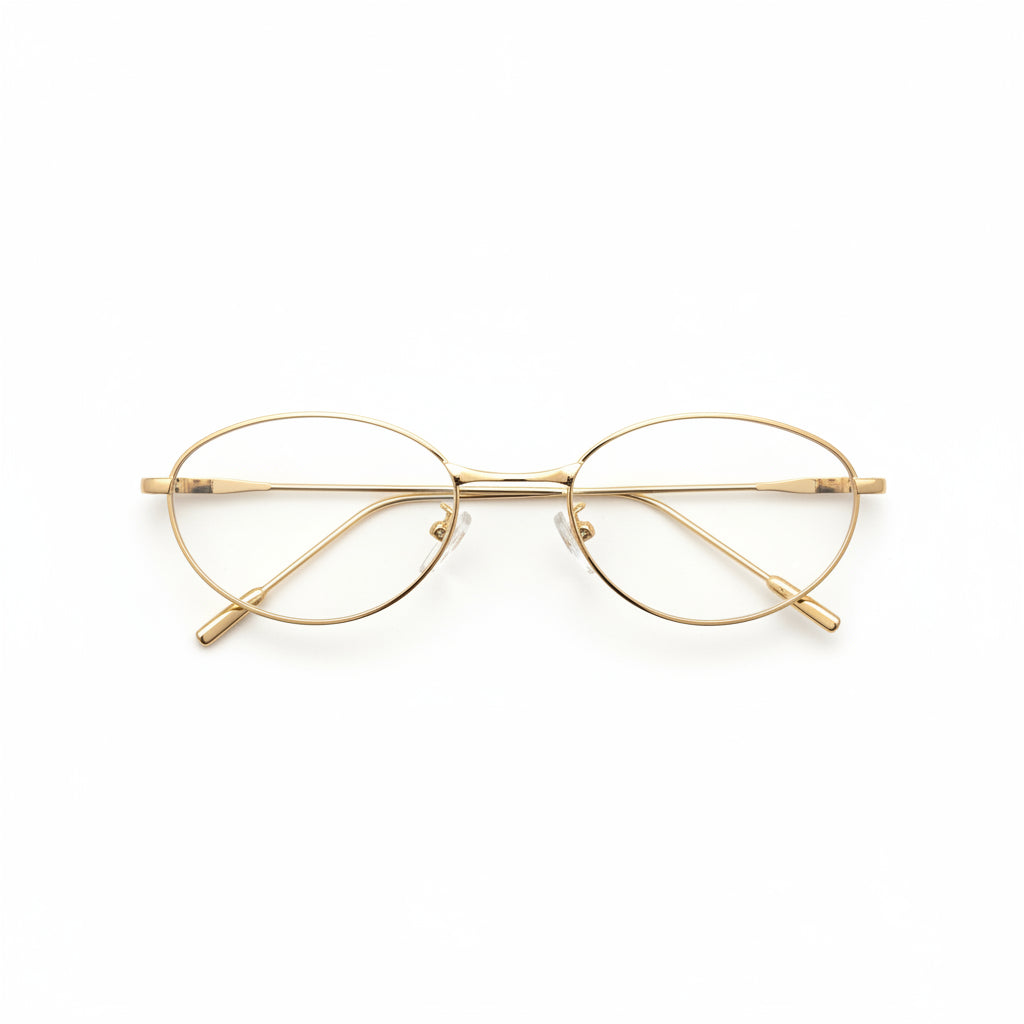Gafas Planas Marco Dorado Anti-luz Azul