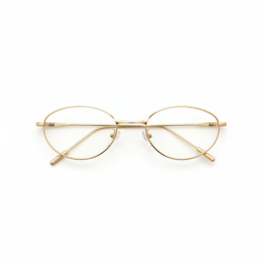 Gafas Planas Marco Dorado Anti-luz Azul