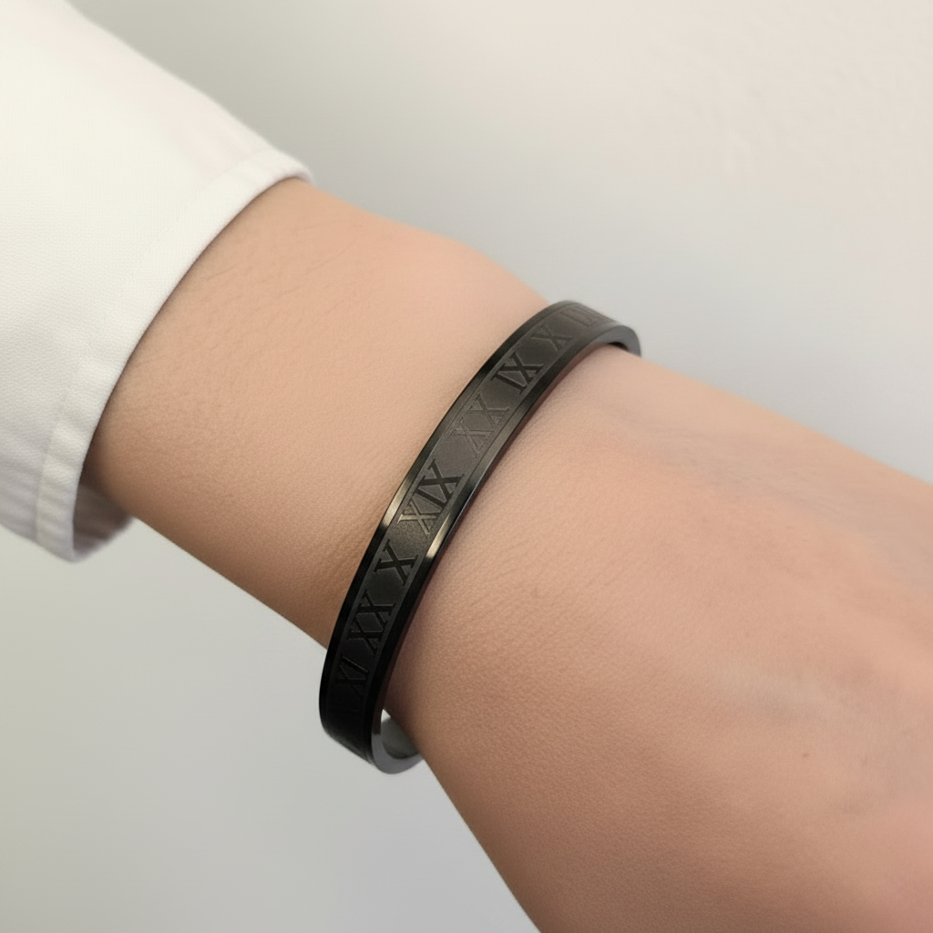 Pulsera Números Romanos Acero
