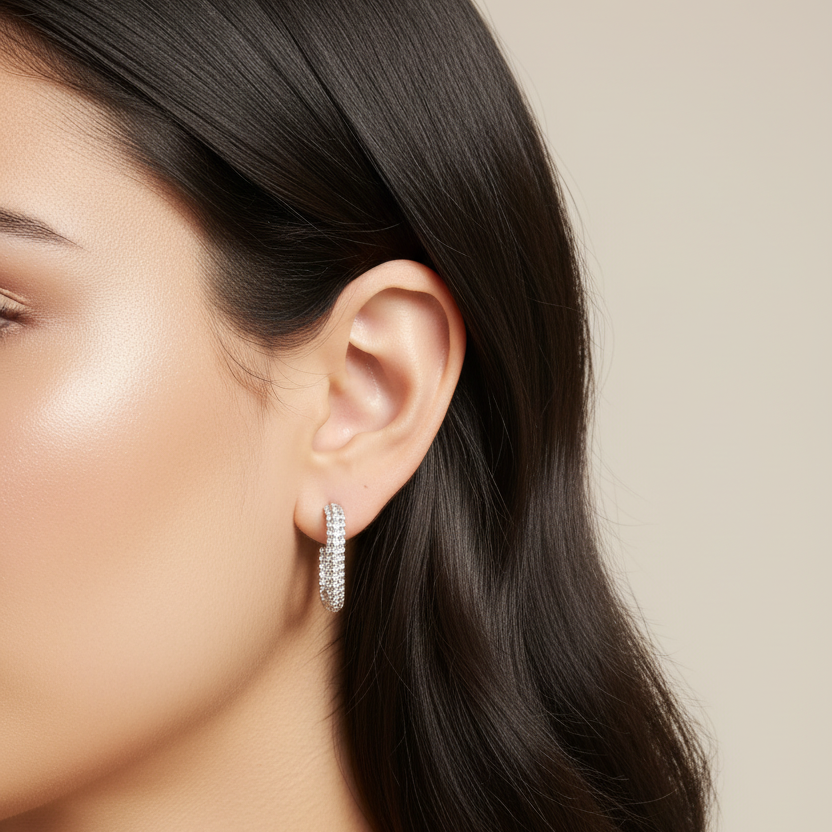 Aretes Elegantes Acero Inoxidable