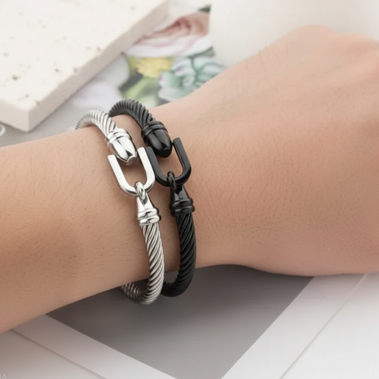 Pulsera Gancho Retro Acero Titanio