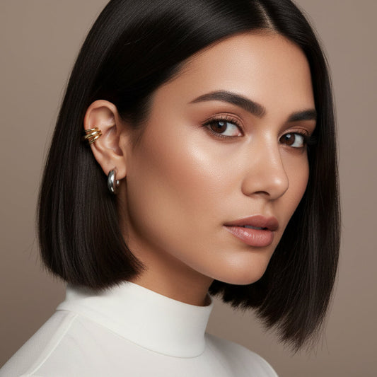 Earcuff Triple Acero Inoxidable