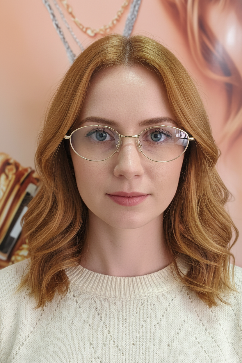 Gafas Planas Marco Dorado Anti-luz Azul
