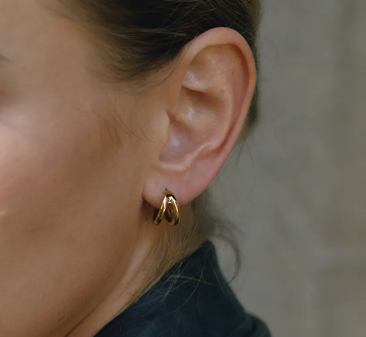 Aretes Doble Acero Inoxidable